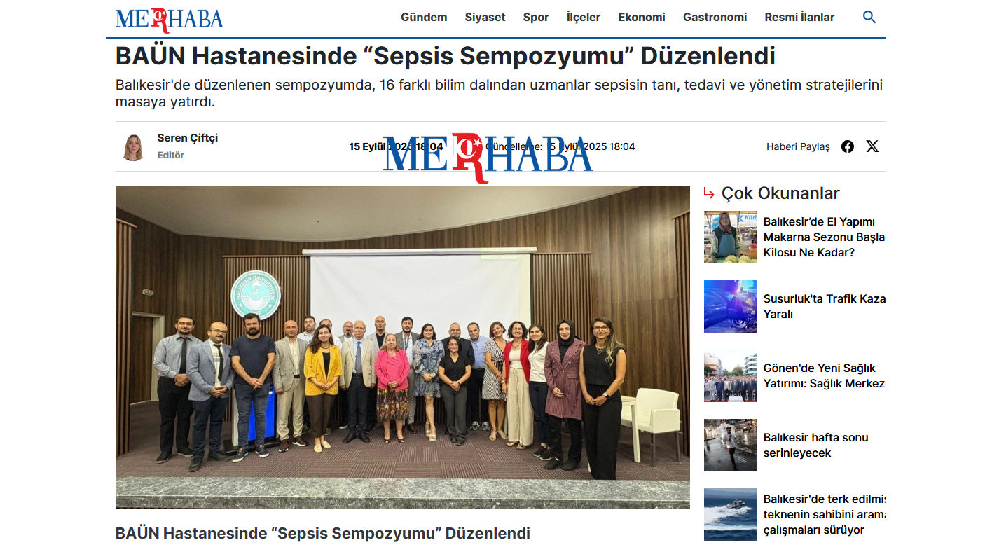 BAÜN Hastanesinde “Sepsis Sempozyumu” Düzenlendi