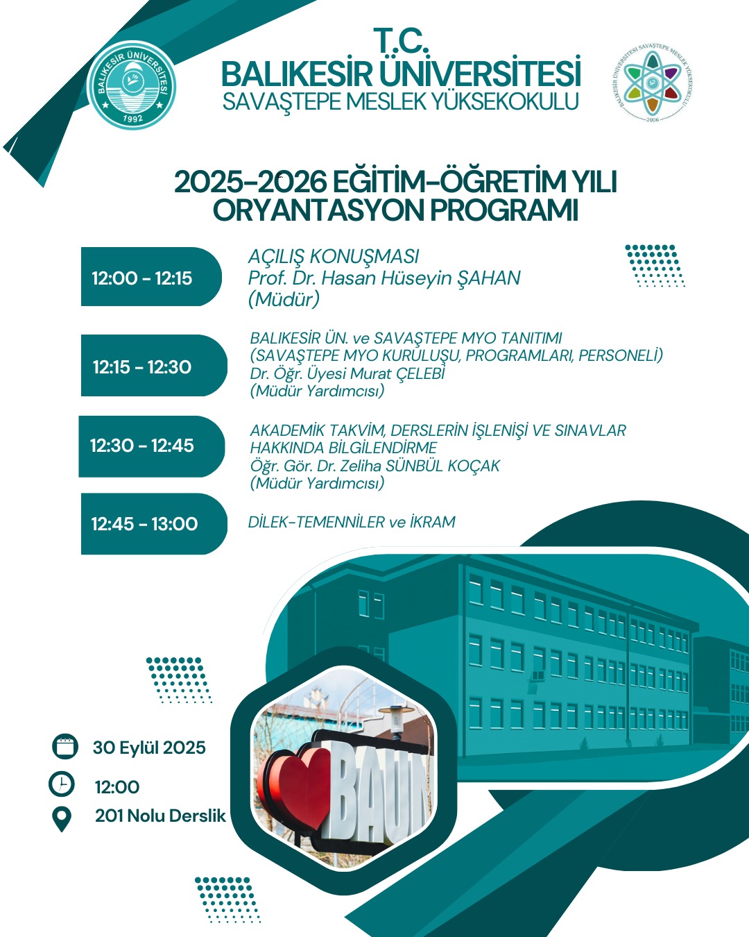 2025-2026 Eğitim-Öğretim Yılı Oryantasyon Programı 1