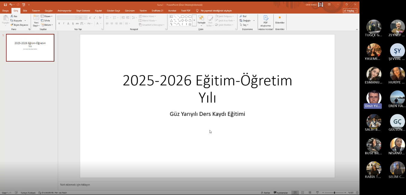 Lojistik Programı Öğrencilerine Online Ders Seçimi Bilgilendirmesi Yapıldı