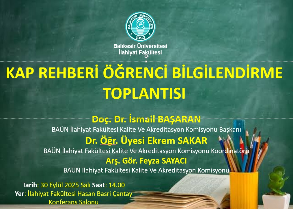Fakültemizde KAP Rehberi Öğrenci Bilgilendirme Toplantısı Düzenlendi