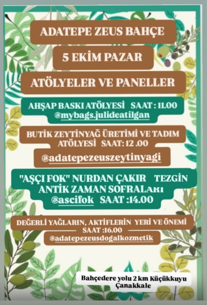 Altınoluk MYO Mezunu ve Dış Paydaşımız İpek Somer’den Zeytin ve Zeytinyağı Temalı Etkinlik 2