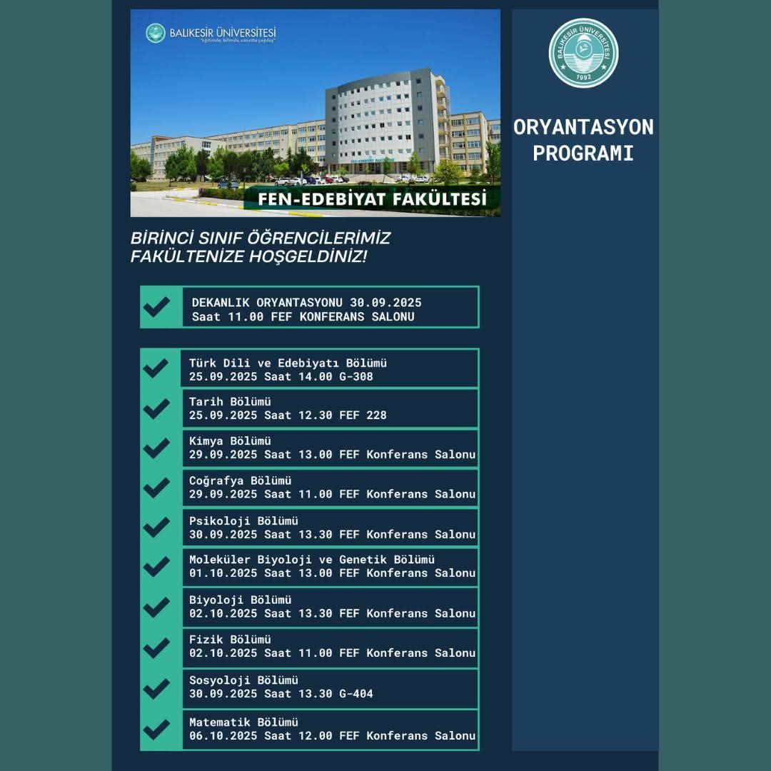 Matematik Bölümü Oryantasyon Programı