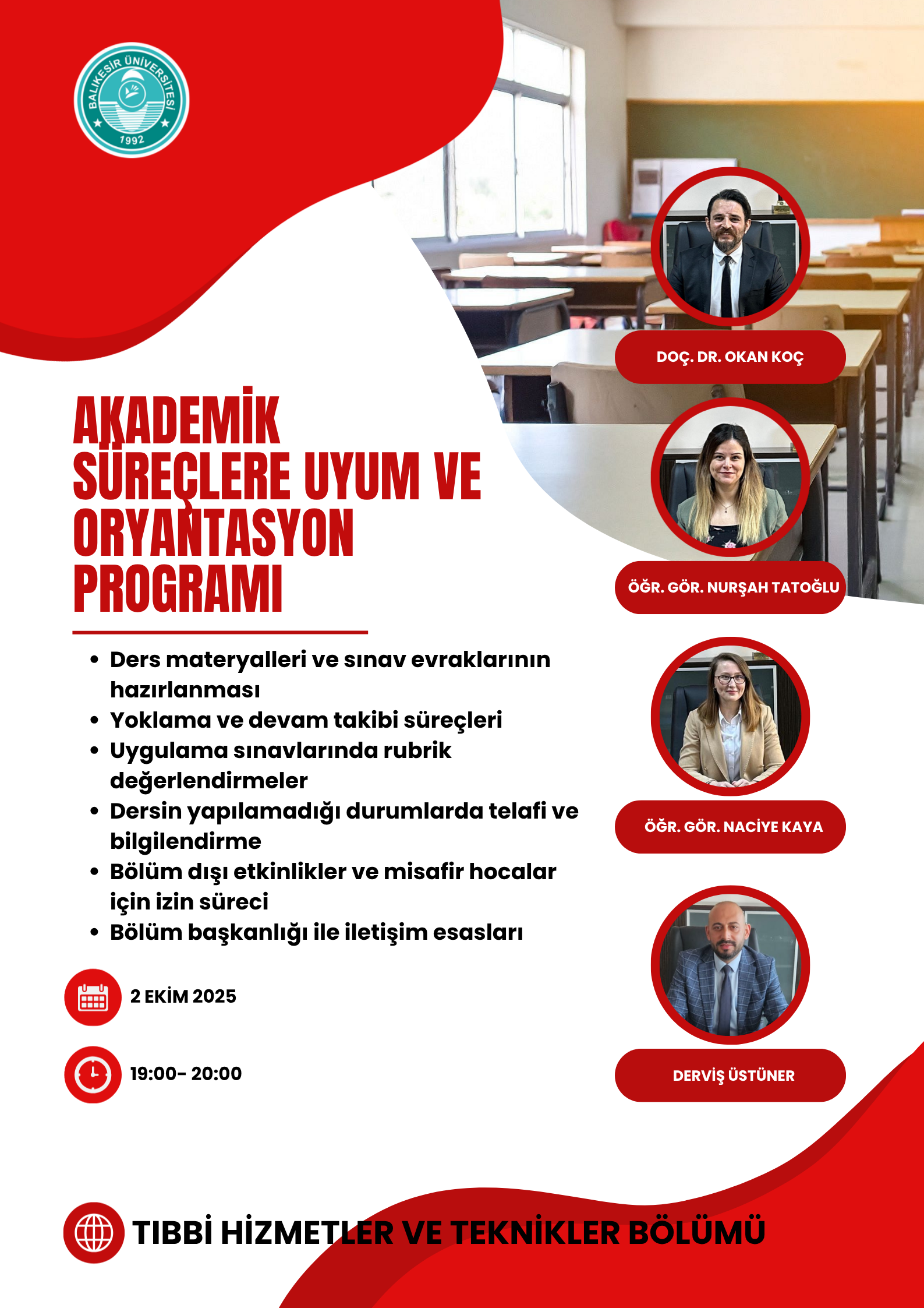 Dışarıdan Ders Veren Öğretim Elemanlarına Yönelik Oryantasyon Toplantısı Gerçekleştirildi