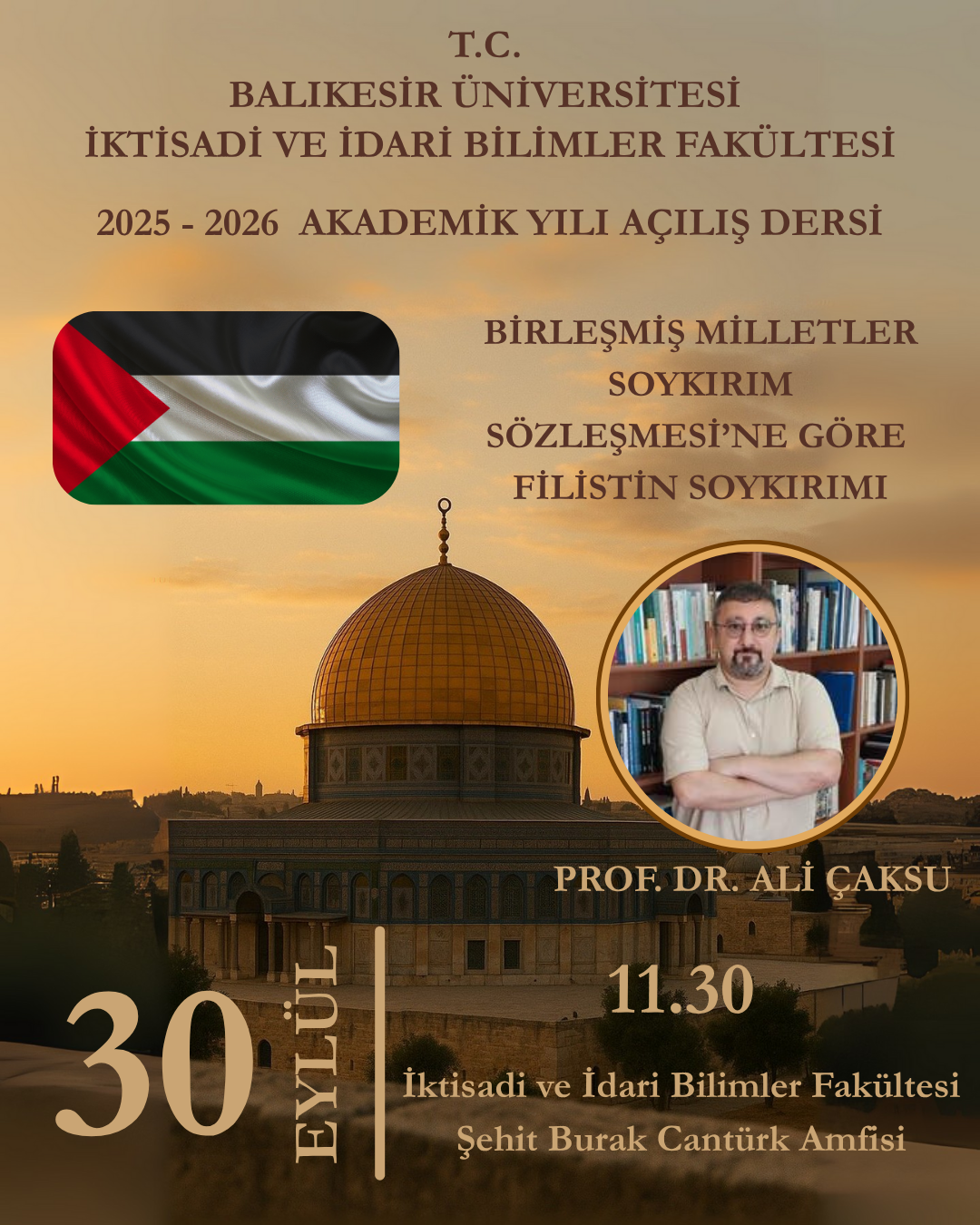 Palestinian Genocide Addressed in Our Faculty Opening Lecture