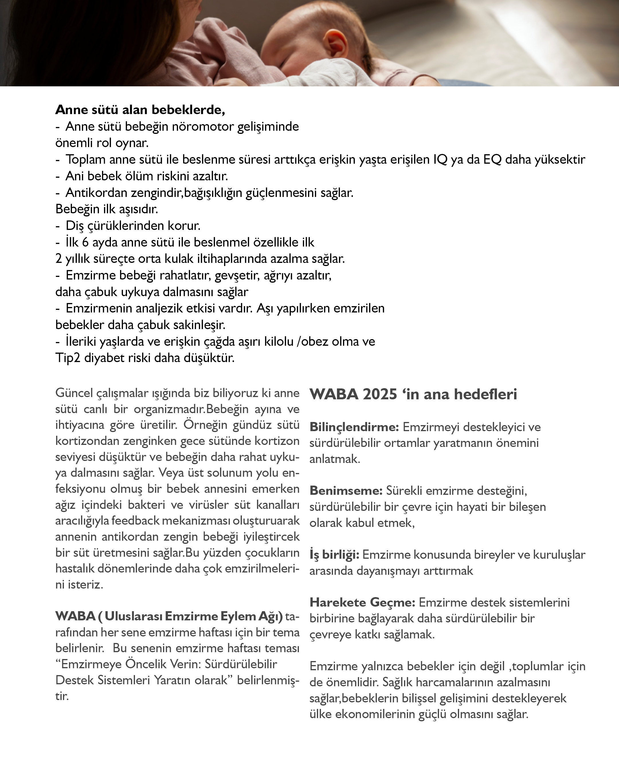 Akademisyenlerimizden; "1-7 Ekim Emzirme Haftası" Prof. Dr. Mine İslimye Taşkın/Kadın Hastalıkları ve Doğum Anabilim Dalı Başkanı -Uzman Hemşire Öncü Pınar Bayır Albayrak/BAÜN Hastanesi 3