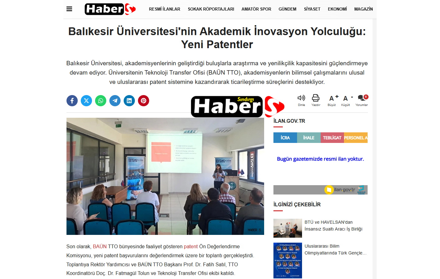 Balıkesir Üniversitesi'nin Akademik İnovasyon Yolculuğu: Yeni Patentler