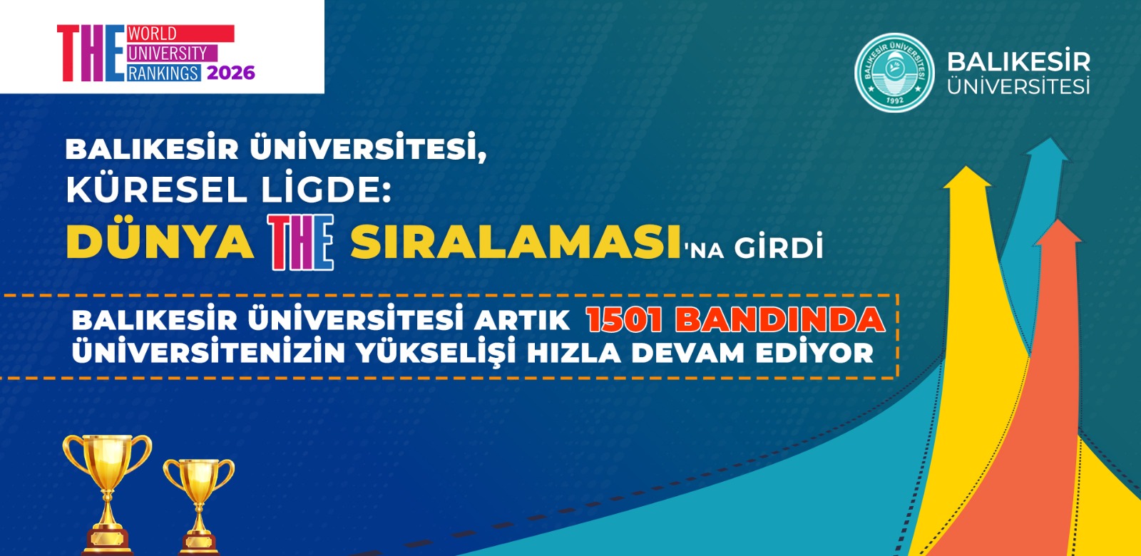 Balıkesir Üniversitesi, Küresel Ligde: Dünya THE Üniversiteler Sıralaması'na Girdi