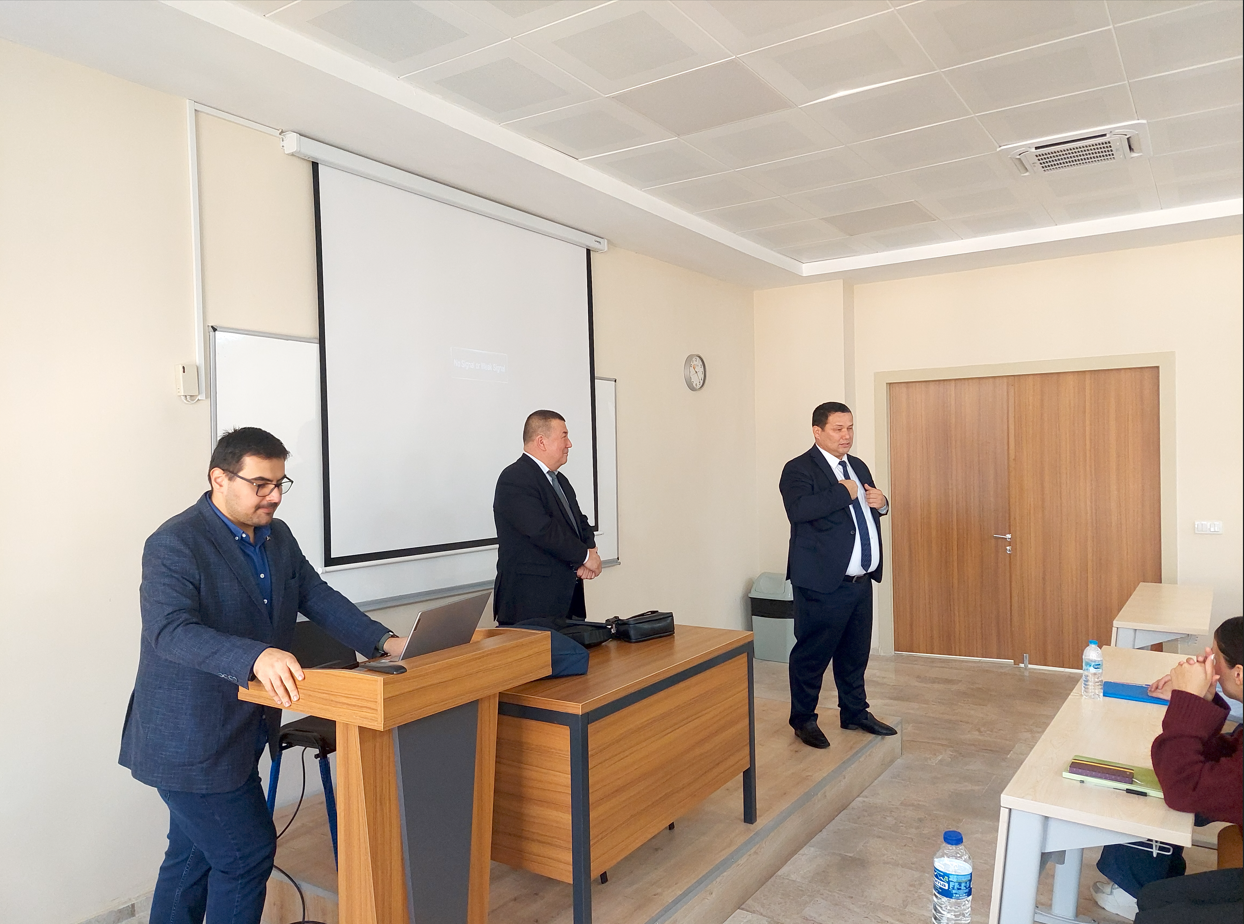 The Advisor to the Rector of the Karakalpak State University of Uzbekistan, Baymuratov Arislan AKMURATOVİCH, Dr. Utepbergenov Makhset SADİKBAEVİCH, met with our faculty's first-year students. 4