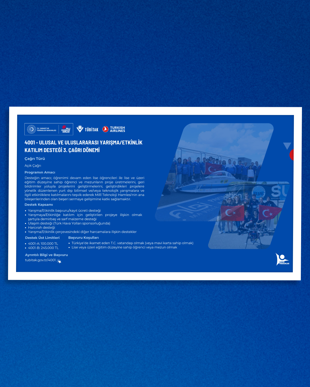 4001 - Ulusal ve Uluslararası Yarışma/Etkinlik Katılım Desteği 3