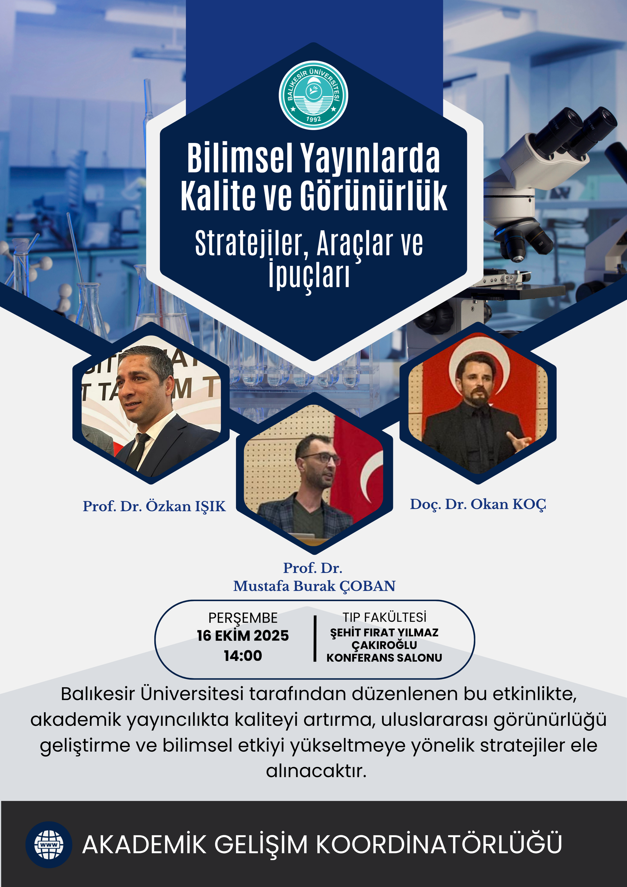 Balıkesir Üniversitesinde, “Bilimsel Yayınlarda Kalite ve Görünürlük” Paneli Düzenlendi