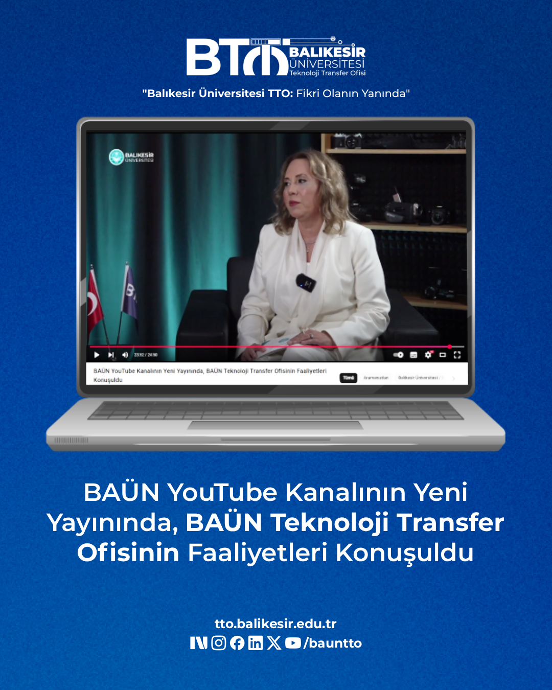 BAÜN YouTube Kanalının Yeni Yayınında, BAÜN Teknoloji Transfer Ofisinin Faaliyetleri Konuşuldu 1