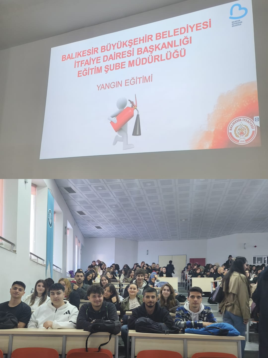 Fizik Bölümü Öğrencilerine Yangın Eğitimi