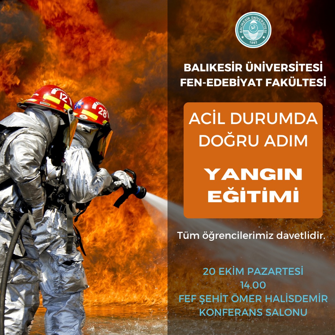 Fizik Bölümü Öğrencilerine Yangın Eğitimi 1