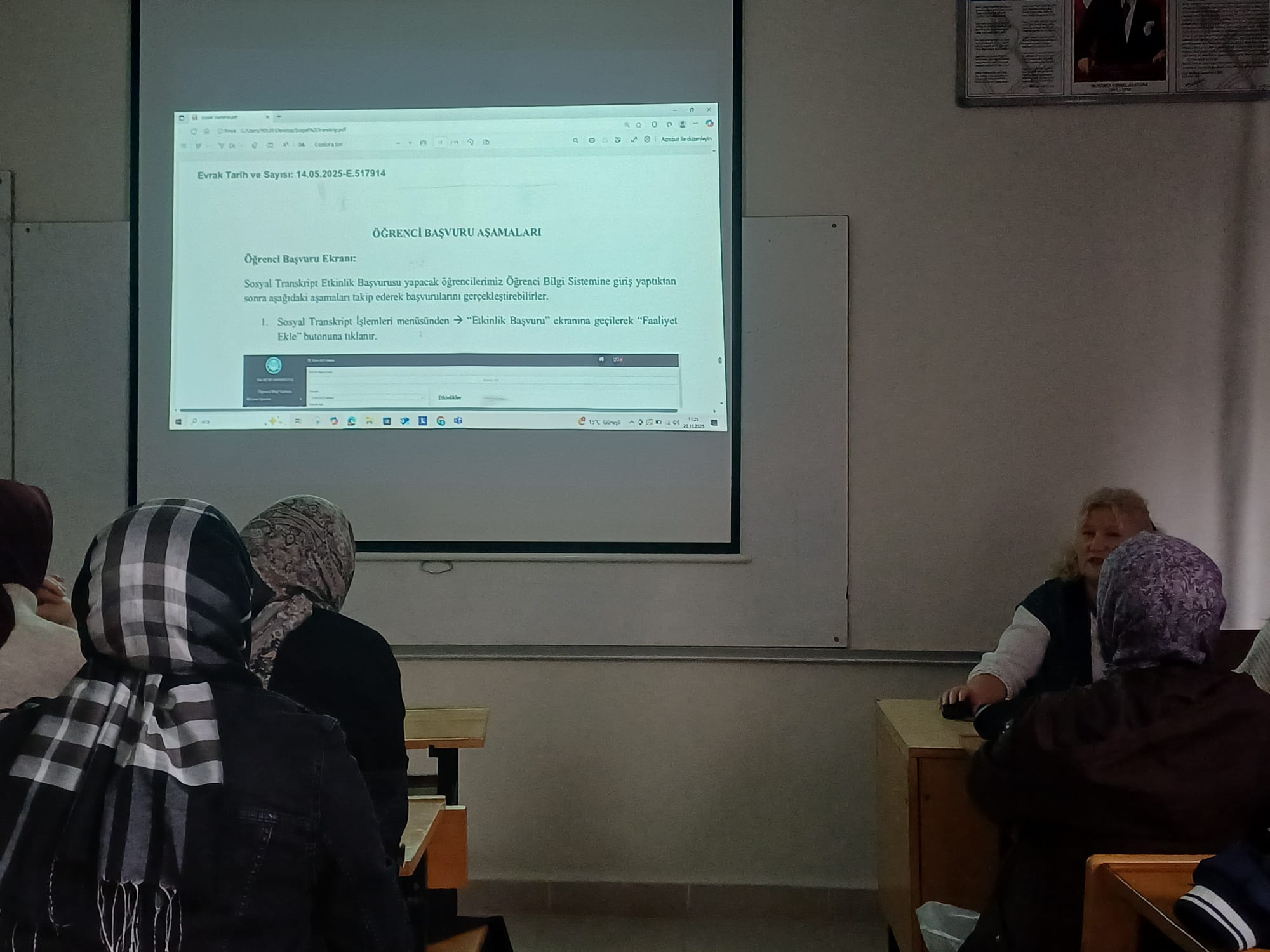 TEKSTİL TEKNOLOJİSİ PROGRAMI  SOSYAL TRANSKRIPT  BİLGİLENDİRME 1