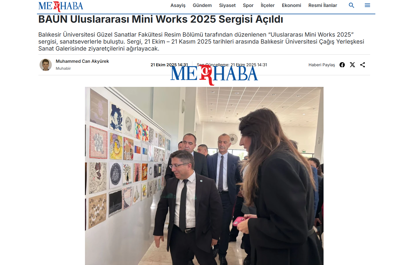BAÜN Uluslararası Mini Works 2025 Sergisi Açıldı