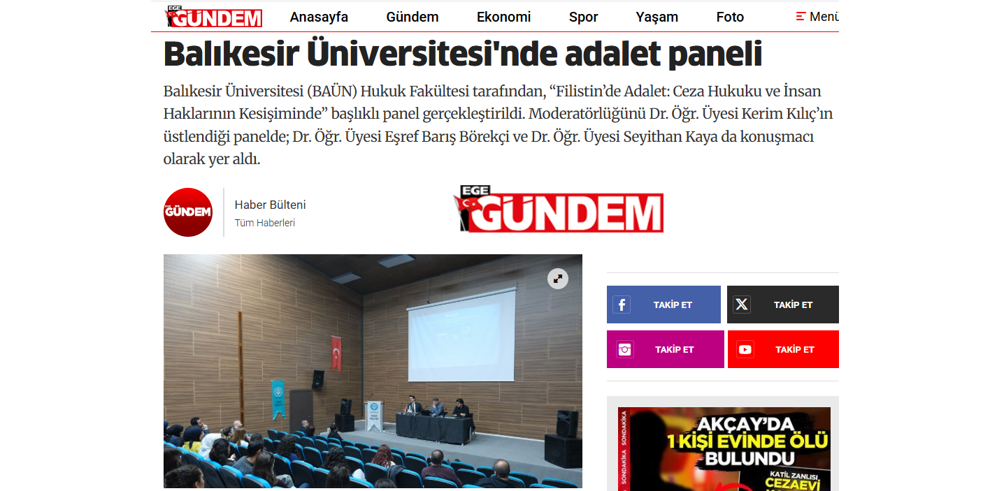 Balıkesir Üniversitesi'nde adalet paneli