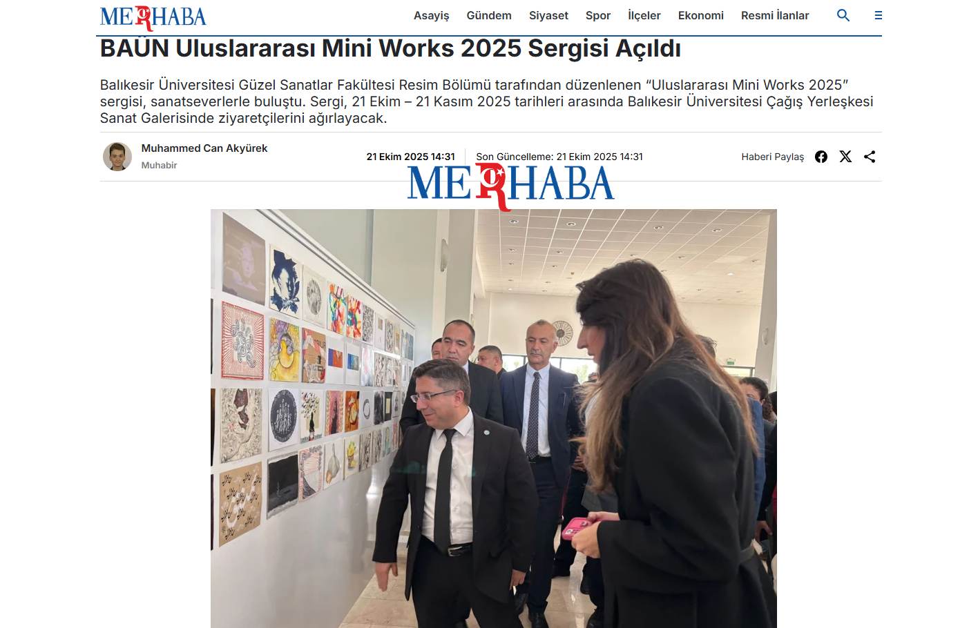 BAÜN Uluslararası Mini Works 2025 Sergisi Açıldı