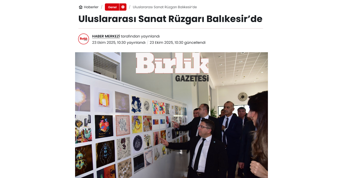 Uluslararası Sanat Rüzgarı Balıkesir’de