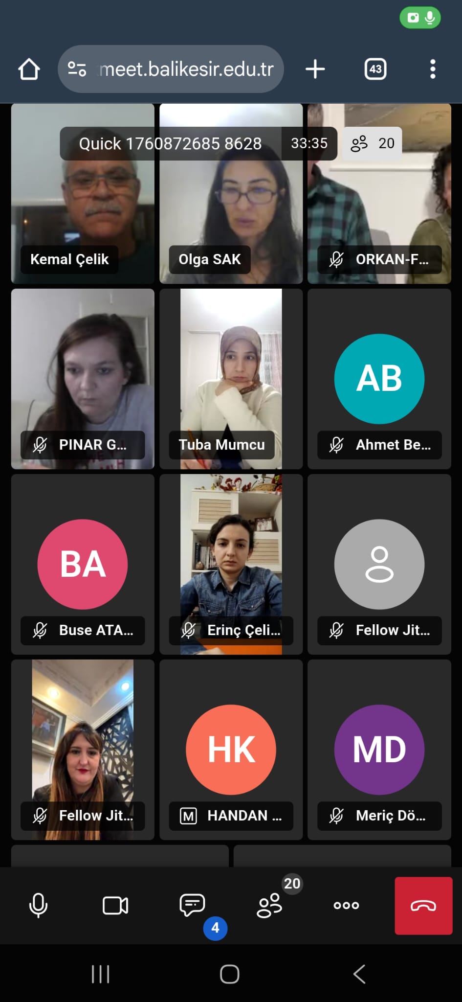 Mezunlar toplantısı online olarak yapıldı. 2