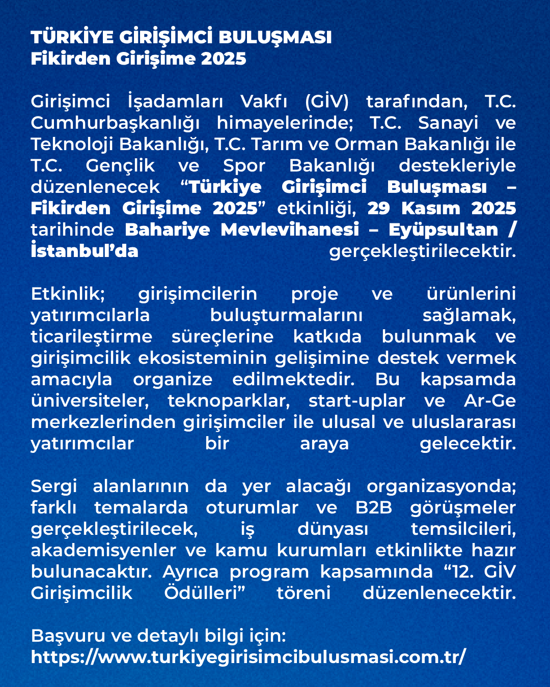 Türkiye Girişimci Buluşması – Fikirden Girişime 2025 2