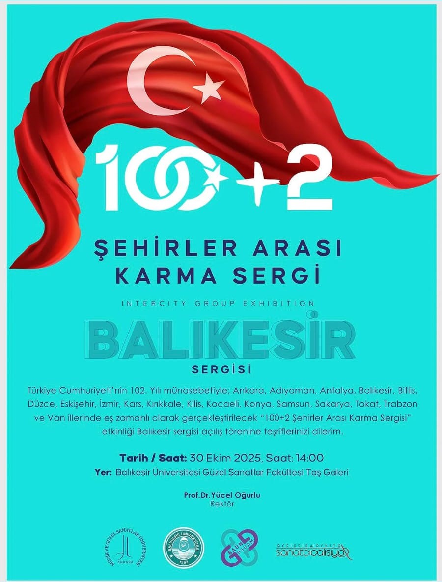 “100+2 Şehirler Arası Karma Sergi” Balıkesir’de Açılıyor.  2