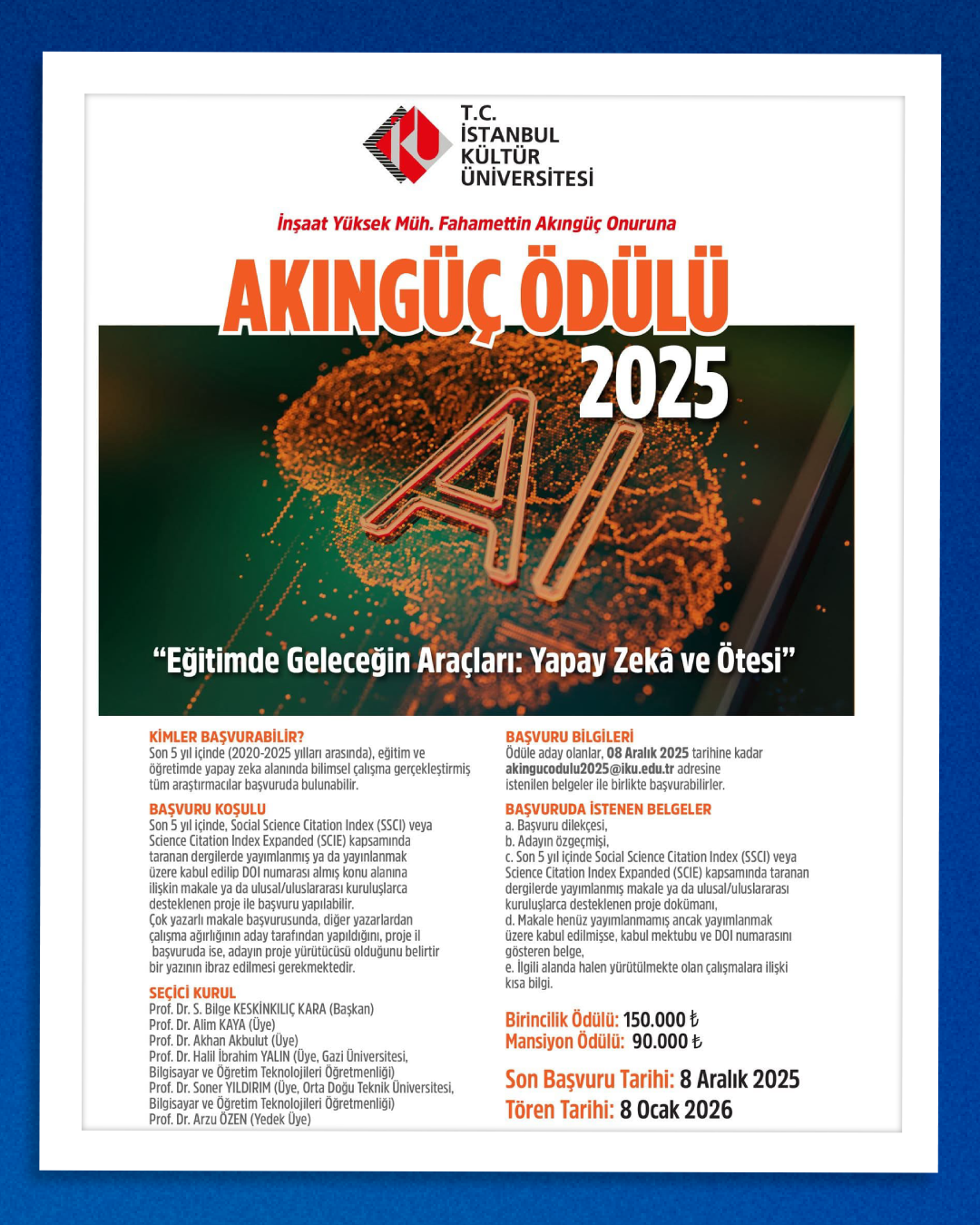 Akıngüç Ödülü 2025 2