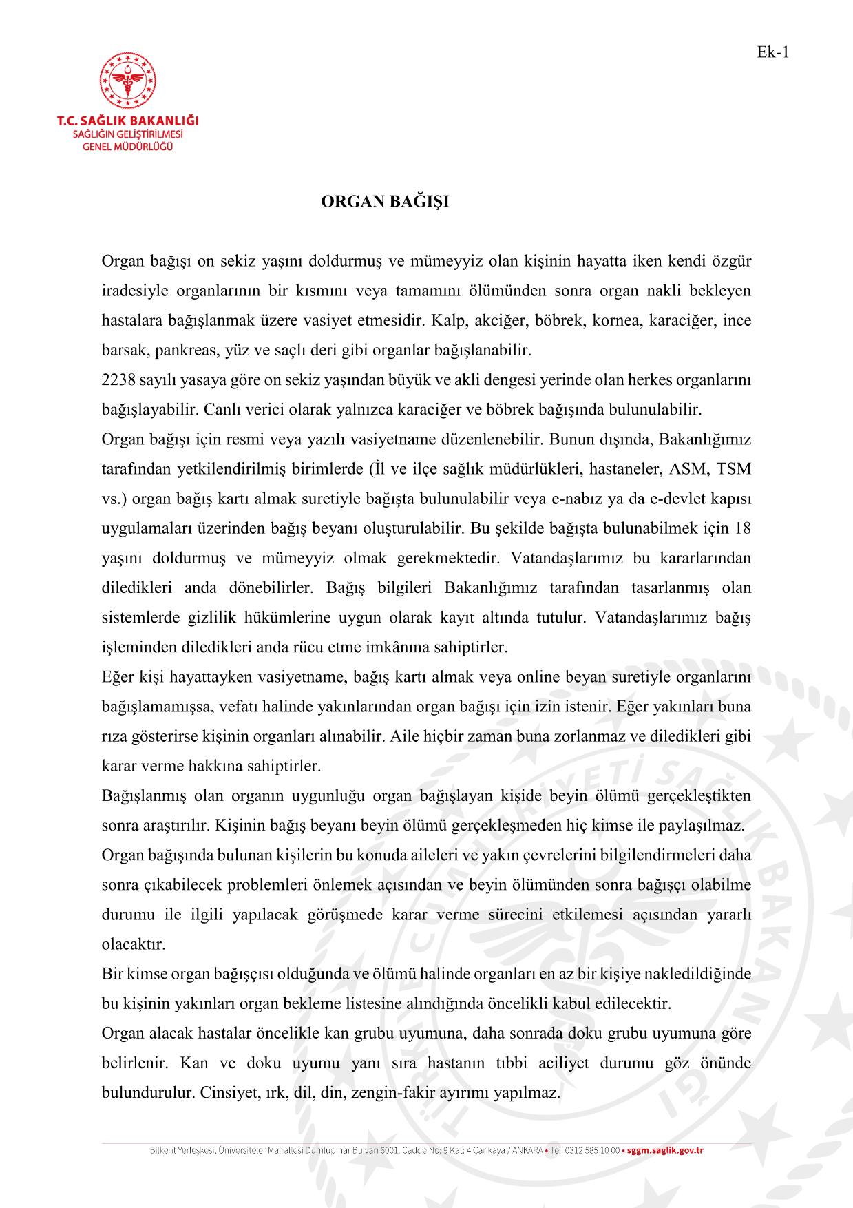 3-9 Kasım Organ Bağışı Haftası 1