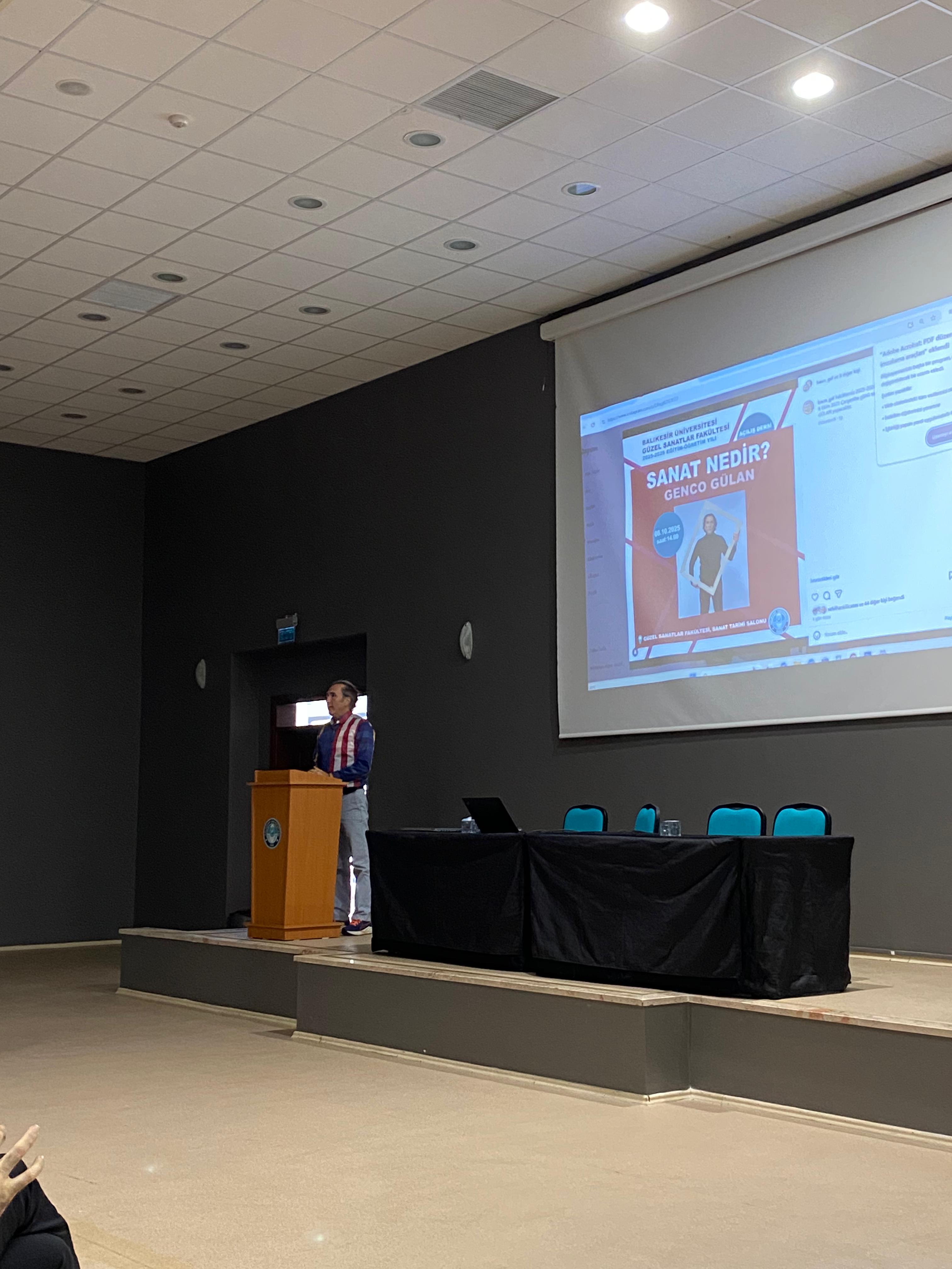 Opening Lecture of the 2025–2026 Academic Year Held at Balıkesir University Faculty of Fine Arts