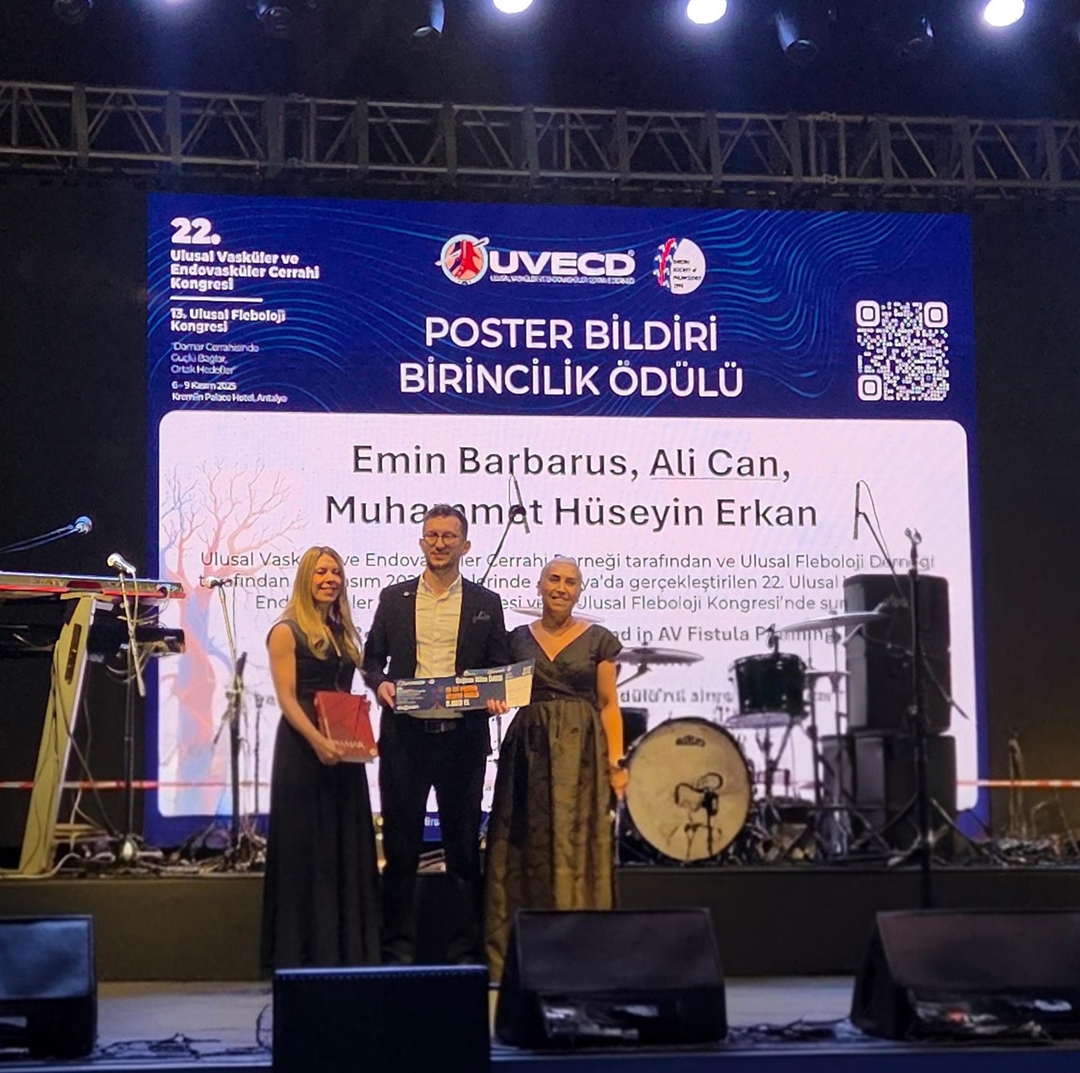 Balıkesir Üniversitesi Tıp Fakültesi Kalp Damar Cerrahisi Anabilim Dalı ulusal kongrede birincilik ödülü aldılar 2