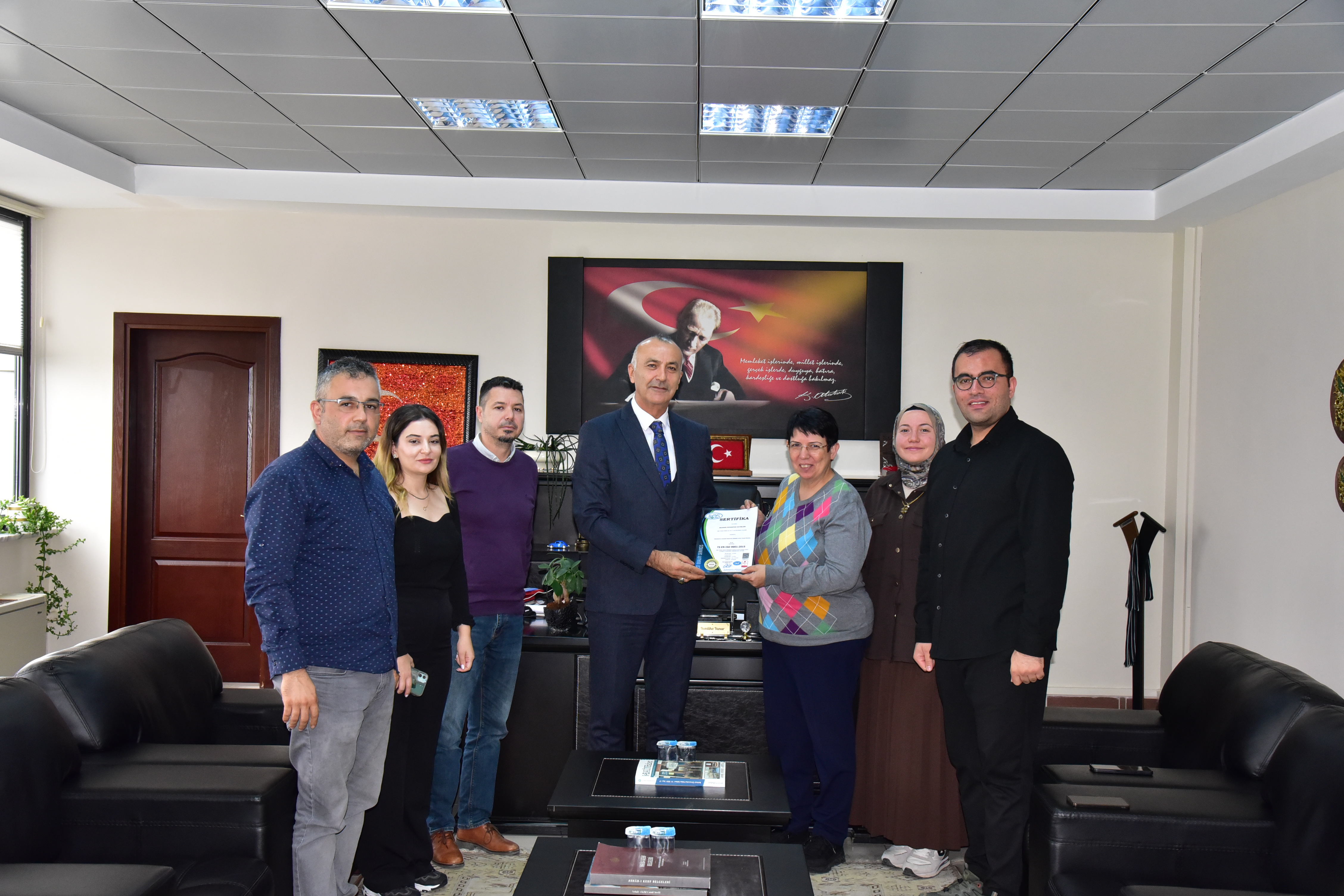 Kalite Yönetim Sistemi Belgesi  ISO 9001:2015 Genel Sekreterliğe Takdim Edildi 1