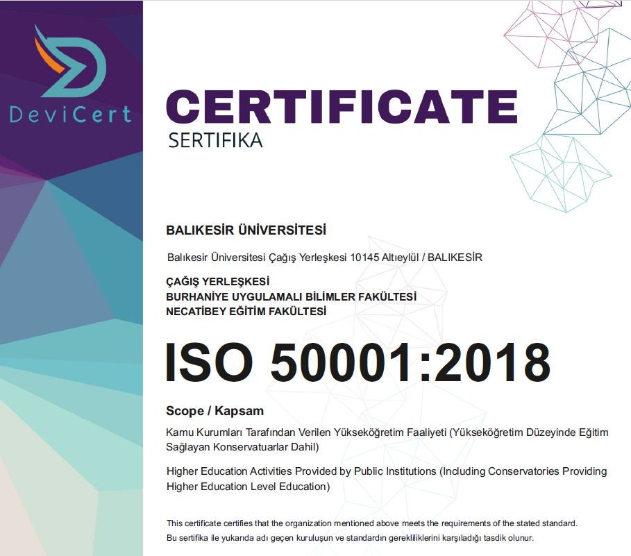 BAUN'de ISO 50001 Enerji Yönetimi Sistemi Uygulamaları Devam Ediyor