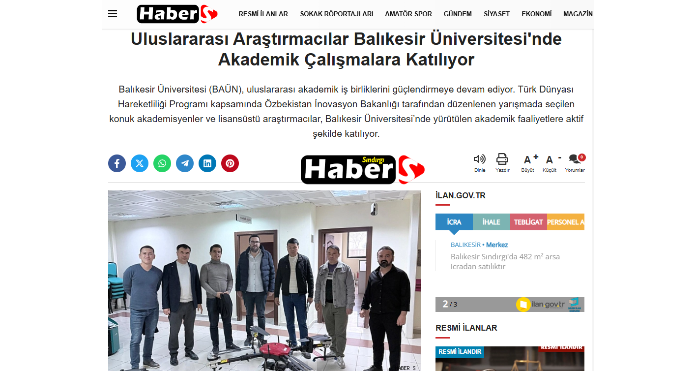 Uluslararası Araştırmacılar Balıkesir Üniversitesi'nde Akademik Çalışmalara Katılıyor
