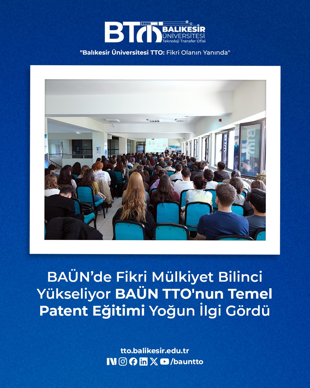 BAÜN’de Fikri Mülkiyet Bilinci Yükseliyor: BAÜN TTO'nun Temel Patent Eğitimi Yoğun İlgi Gördü 1