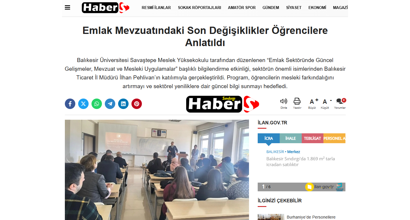 BAÜN'lü Ormancı Adayları Alaçam'da Sahaya İndi