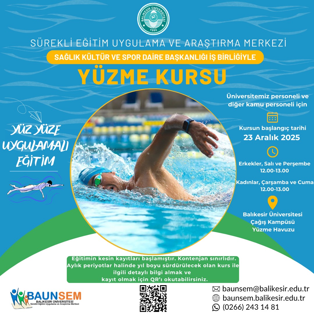 Üniversitemiz Personeline Yönelik Yüzme Kursu 1