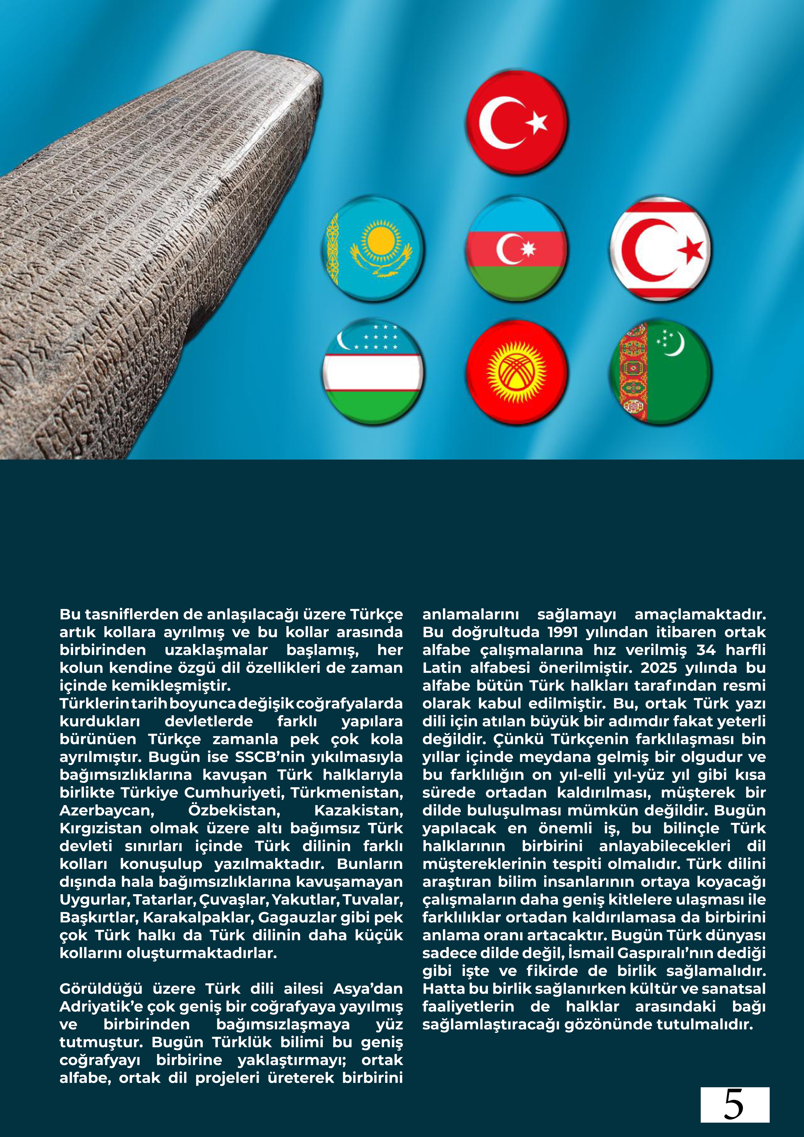 Akademisyenlerimizden; “Orhun Yazıtlarından Günümüze Türk Dili ve 15 Aralık Dünya Türk Dili Ailesi Günü” Prof. Dr. Birsel Aslan - BAÜN Necatibey Eğitim Fakültesi Türk Dili ve Edebiyatı Eğitimi Anabilim Dalı Başkanı 6
