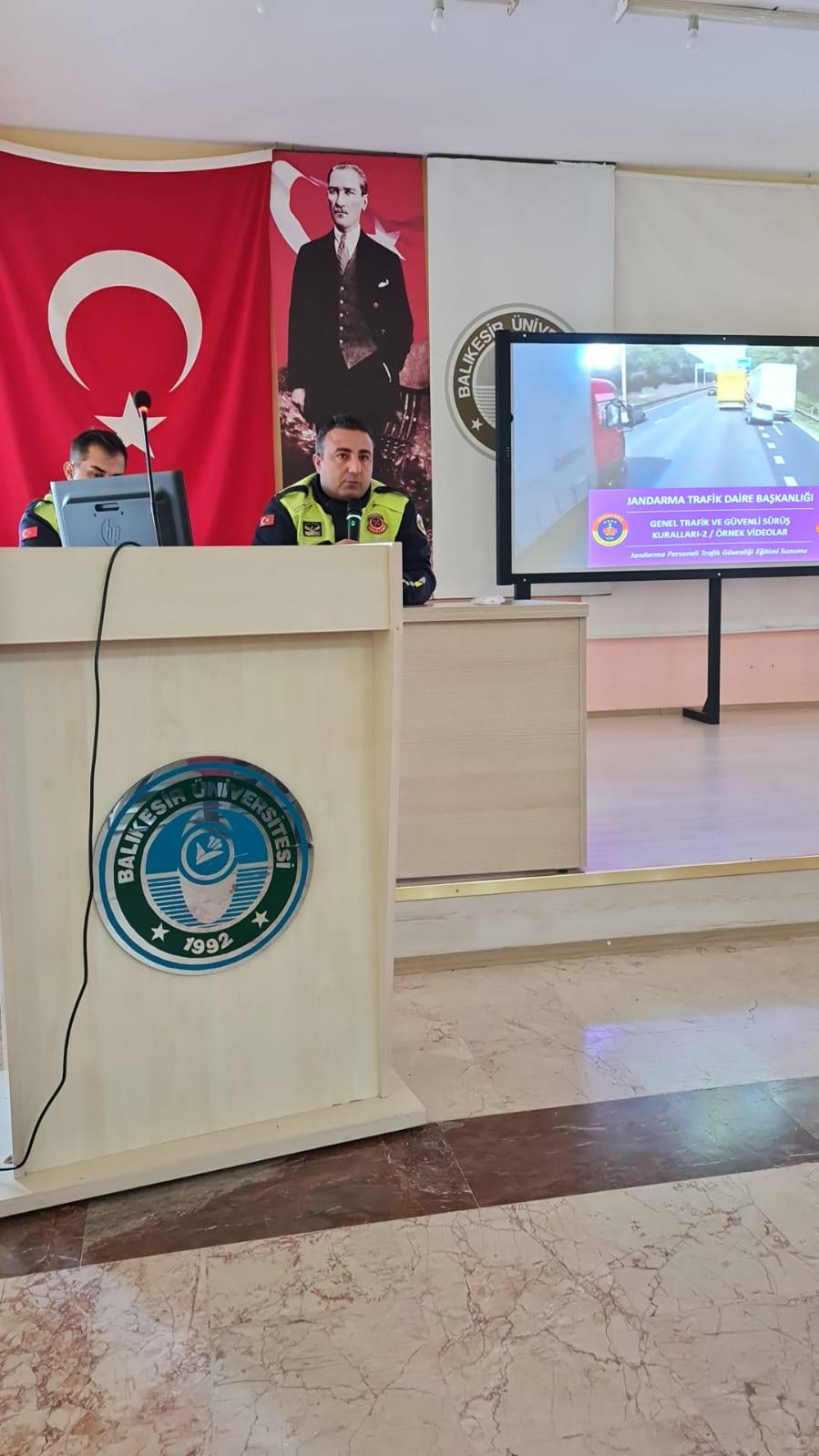 An event on the use of motorcycles and motor vehicles was organized for our school students by the Edremit District Gendarmerie Command 1