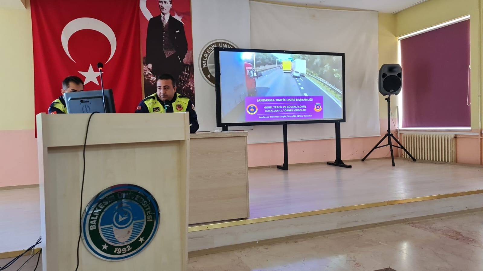 An event on the use of motorcycles and motor vehicles was organized for our school students by the Edremit District Gendarmerie Command