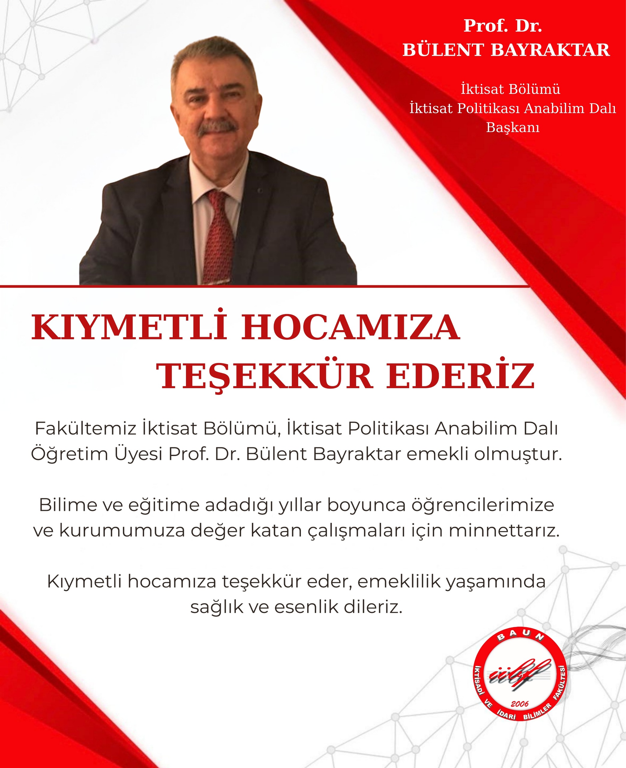 We Thank Our Esteemed Professor