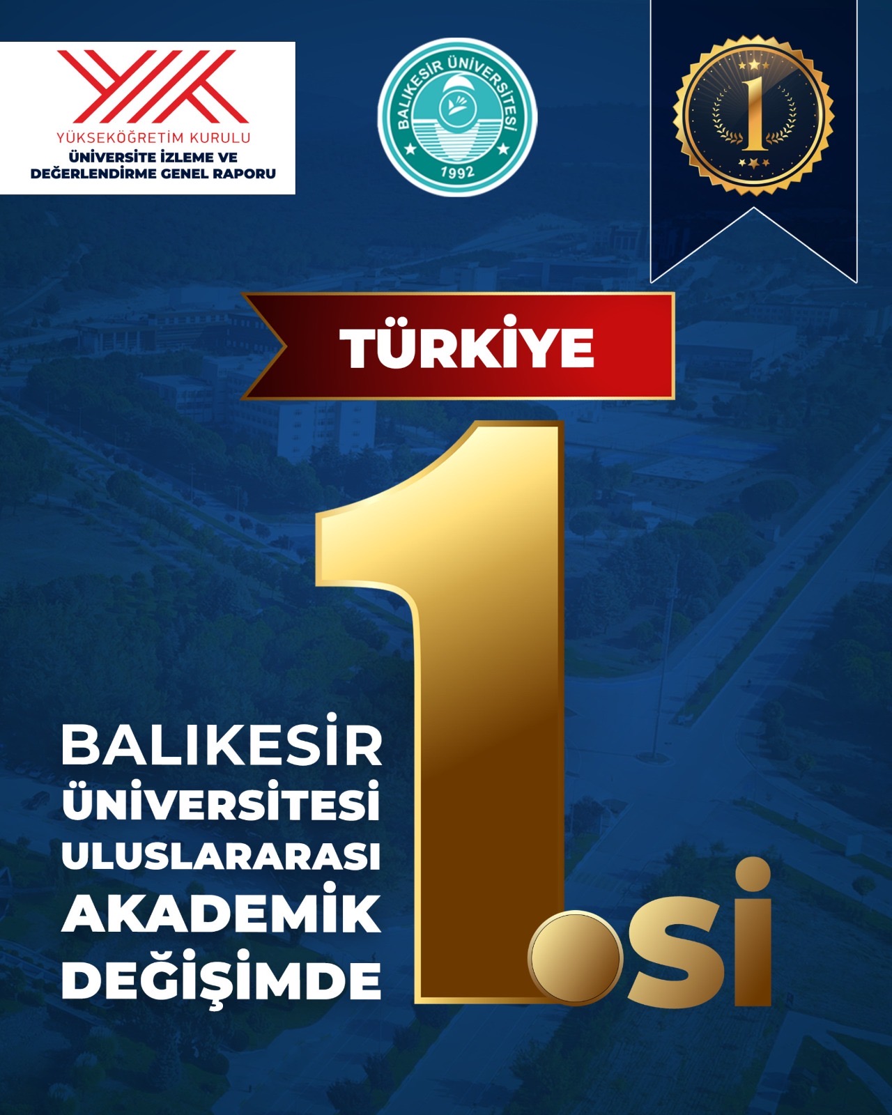 BAÜN Uluslararası Akademik Hareketlilikte Türkiye Birincisi Oldu