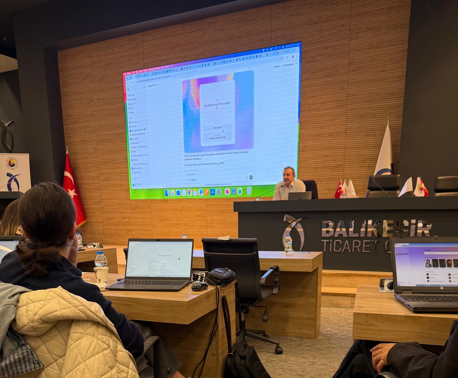 Balıkesir MYO Yapay Zeka Operatörlüğü Programı Öğrencileri Yapay Zekâ Uzmanlık Eğitimiyle Uygulamalı Deneyim Kazanma Fırsatını Elde Etti. 2