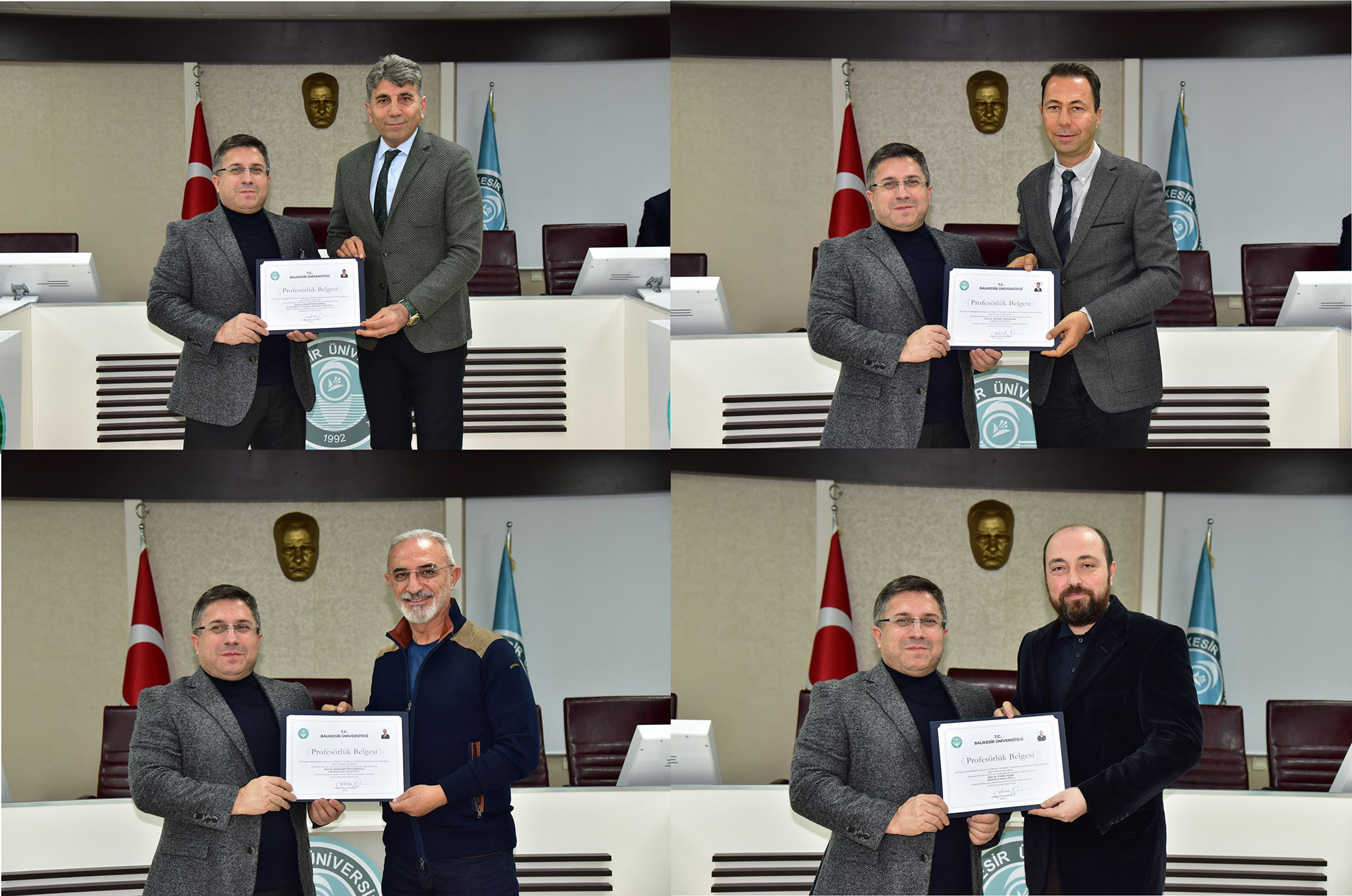 BAÜN Senato Üyelerine Profesörlük Belgeleri Rektör Oğurlu Tarafından Takdim Edildi 2