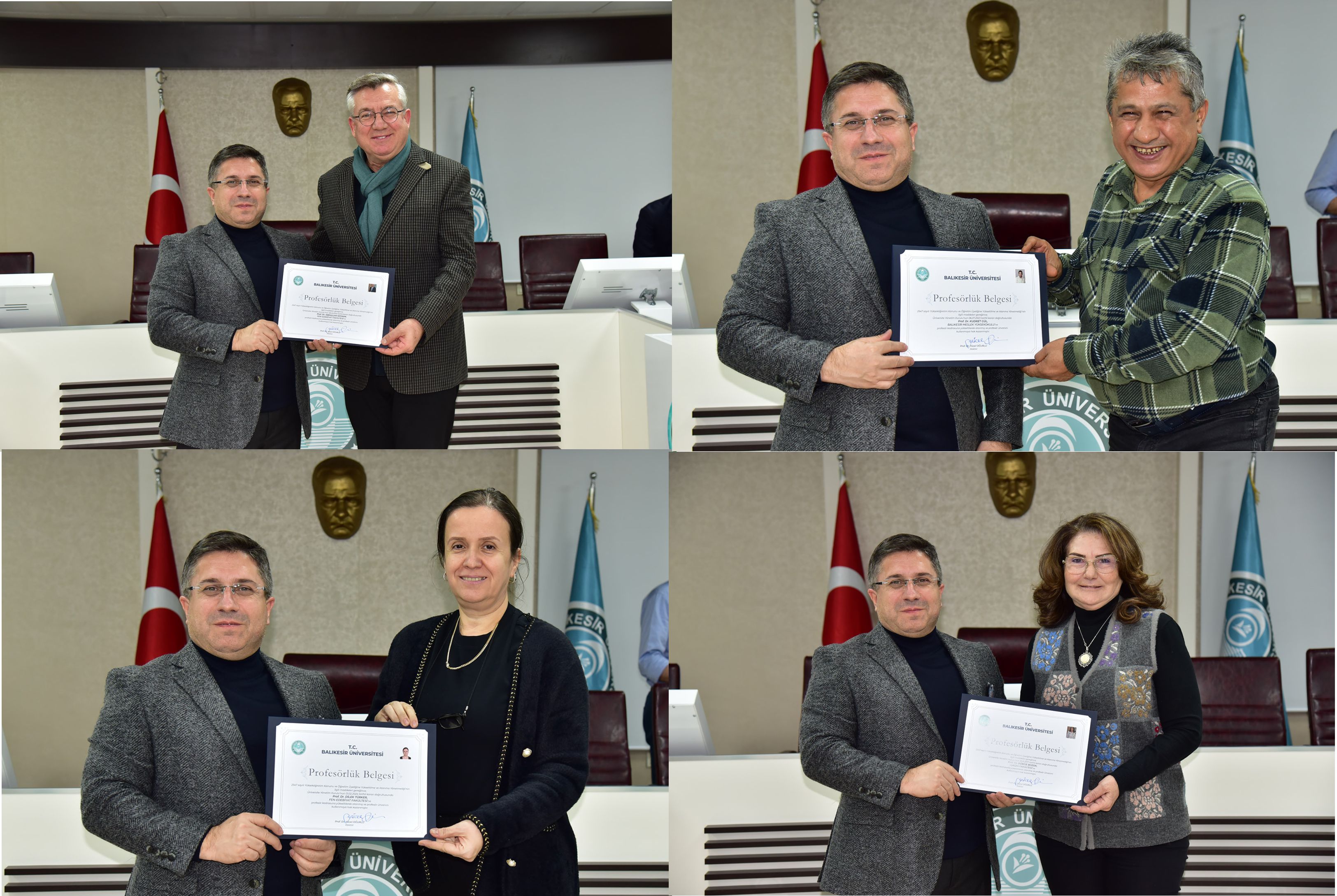 BAÜN Senato Üyelerine Profesörlük Belgeleri Rektör Oğurlu Tarafından Takdim Edildi 3