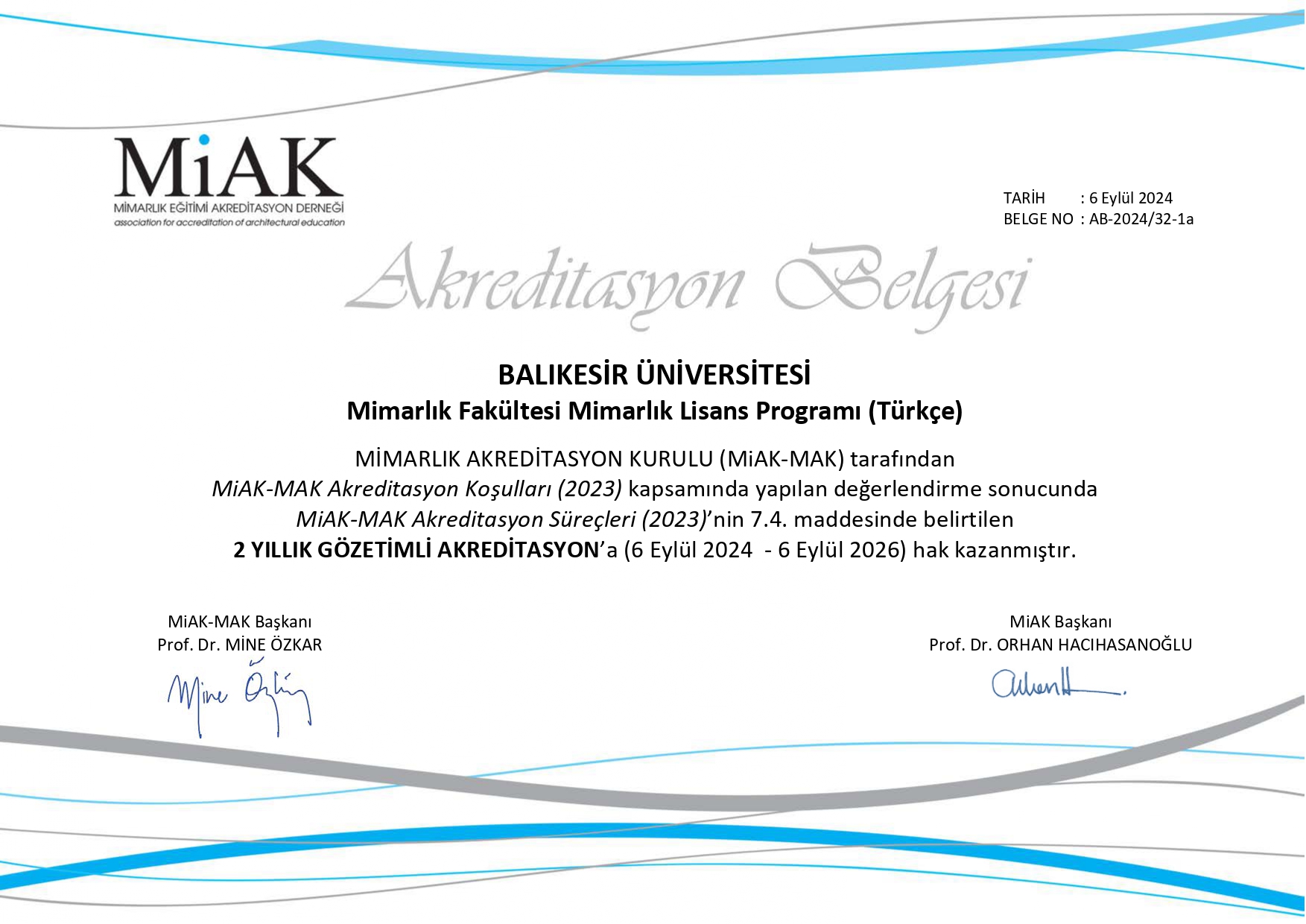 ARCHITECTURE DEPARTMENT ACCREDITATION