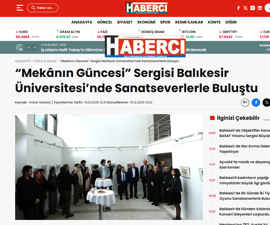 “Mekânın Güncesi” Sergisi Balıkesir Üniversitesi’nde Sanatseverlerle Buluştu