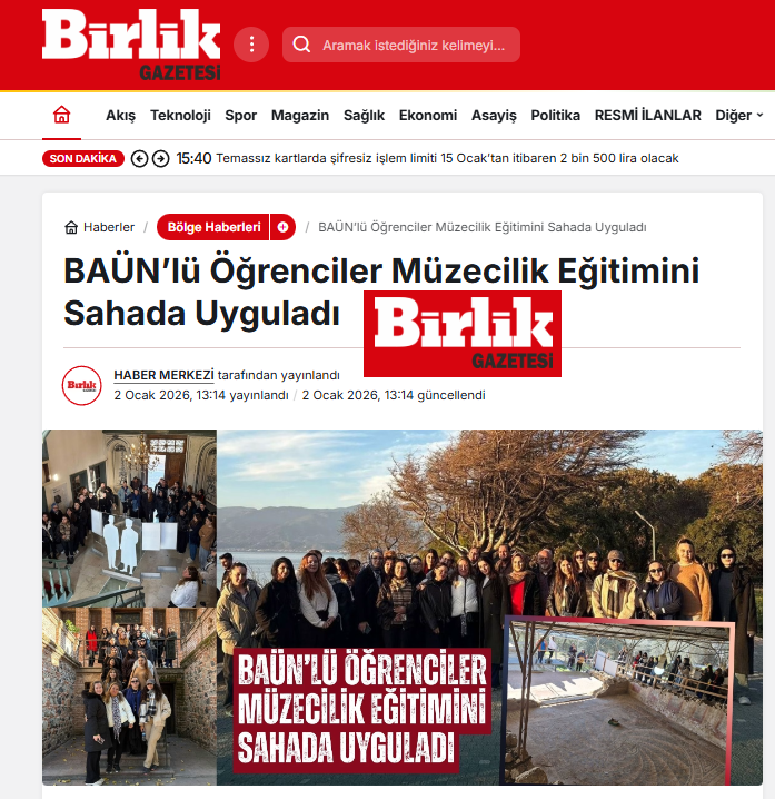 BAÜN’lü Öğrenciler Müzecilik Eğitimini Sahada Uyguladı