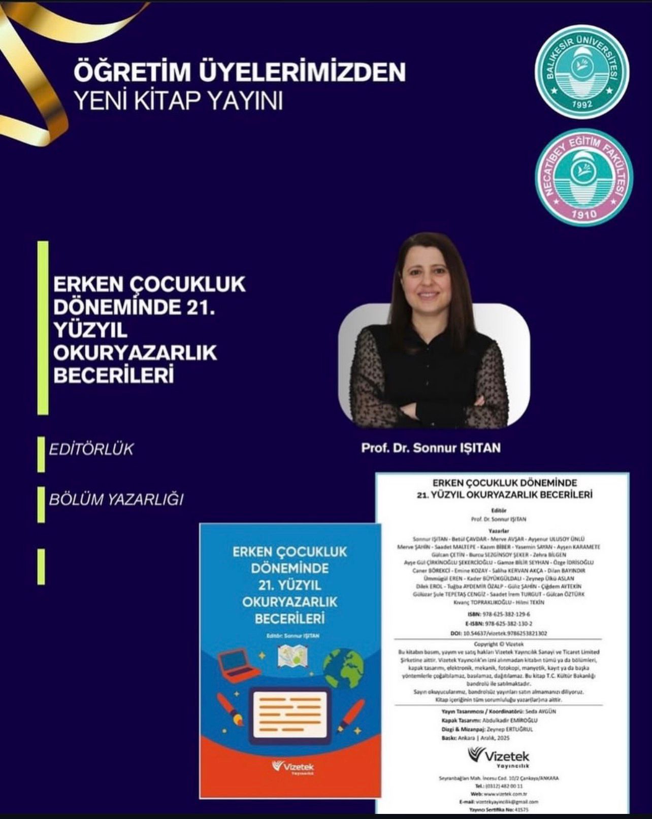 Öğretim Üyelerimizden Yeni Kitap Yayını 1