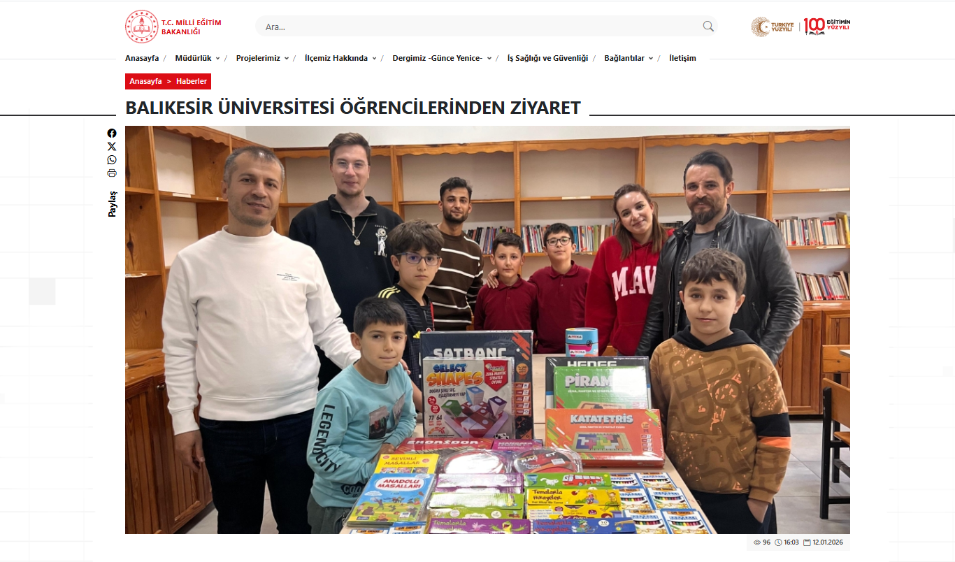 BALIKESİR ÜNİVERSİTESİ ÖĞRENCİLERİNDEN ZİYARET