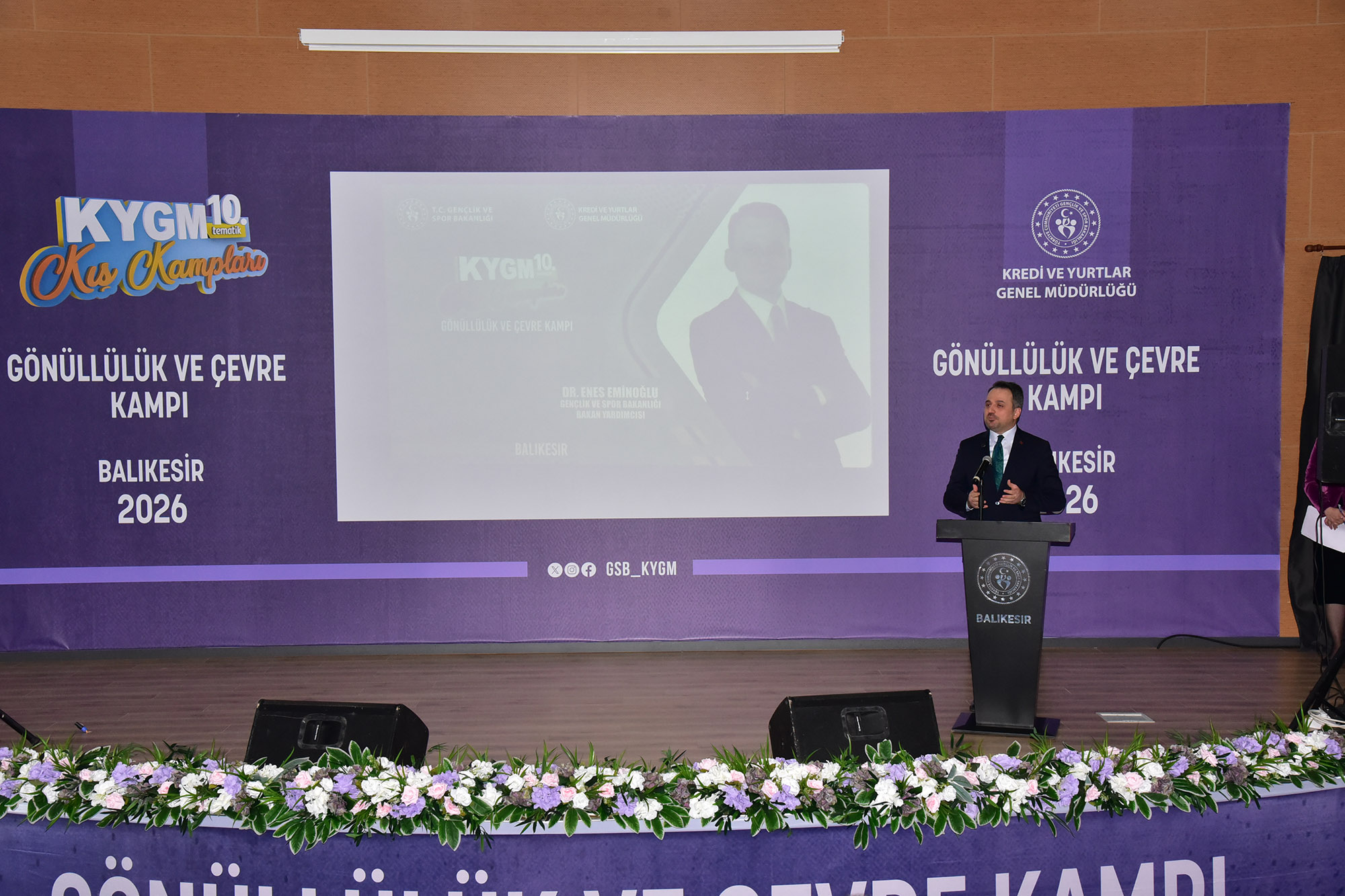 GSB Bakan Yardımcısı Dr. Enes Eminoğlu, BAÜN’de Kredi ve Yurtlar Genel Müdürlüğü Tematik Kış Kampı Açılışına Katıldı 9