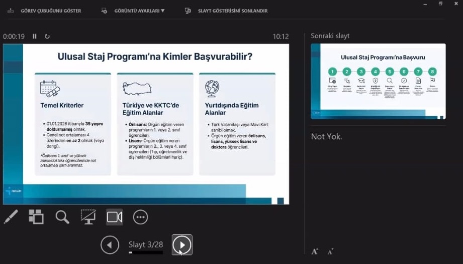 Ulusal Staj Programı Bilgilendirme Toplantısı 2